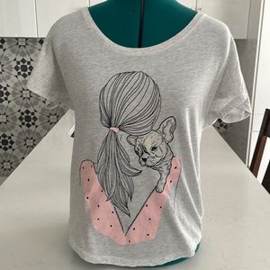 ModCloth girl with dog t shirt